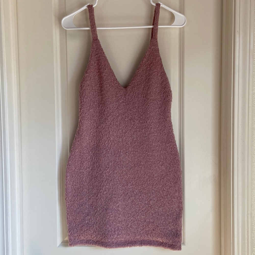 Mini soft fuzzy dress